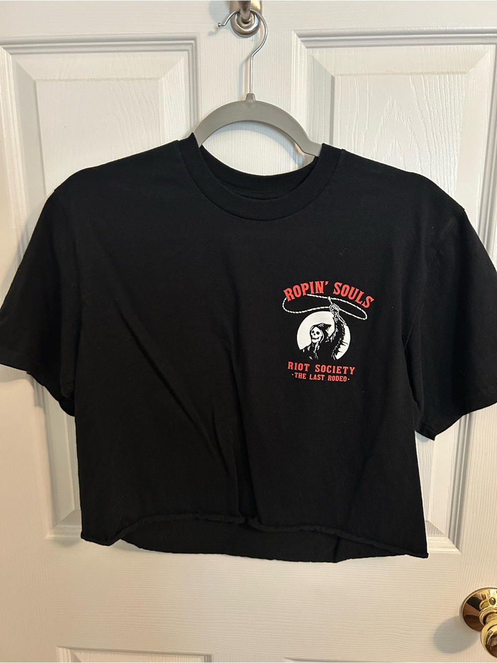 Riot Society Black Tee - Cropped